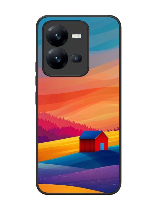 Sunset Solitude Glossy Soft Edge Case for Vivo V25 (5G) Chachhi