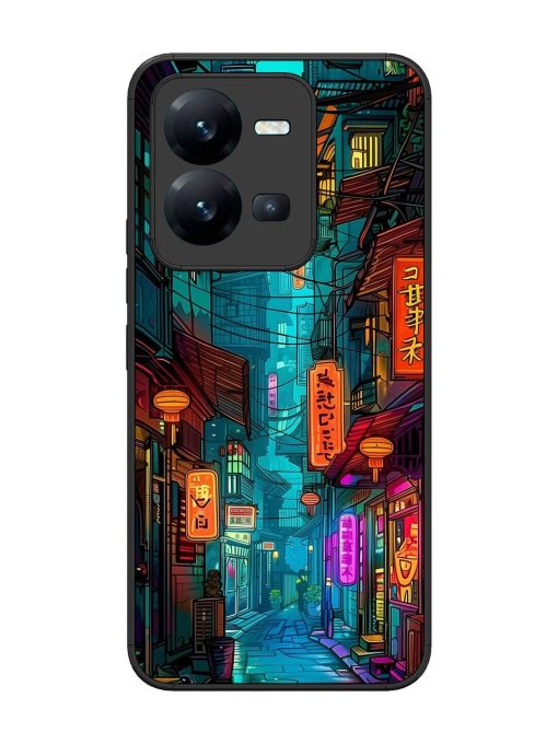 Neon Nightscape Glossy Soft Edge Case for Vivo V25 (5G)