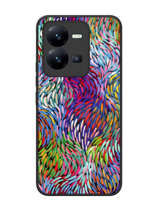 Vibrant Waves Glossy Soft Edge Case for Vivo V25 (5G) Chachhi