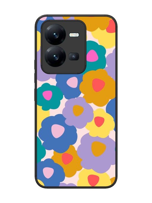 Flower Power Glossy Soft Edge Case for Vivo V25 (5G) Chachhi