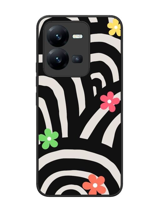 Rainbow Arcs Glossy Soft Edge Case for Vivo V25 (5G) Chachhi