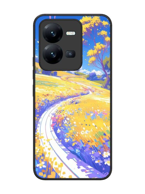 Vibrant Spring Meadow Glossy Soft Edge Case for Vivo V25 (5G)