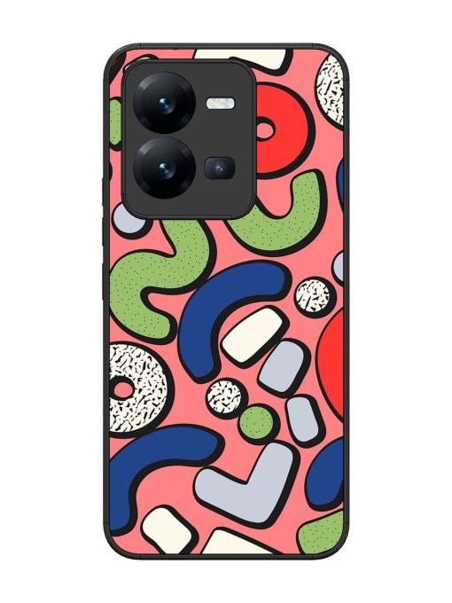 Groovy Geometric Shapes Glossy Soft Edge Case for Vivo V25 (5G) Chachhi