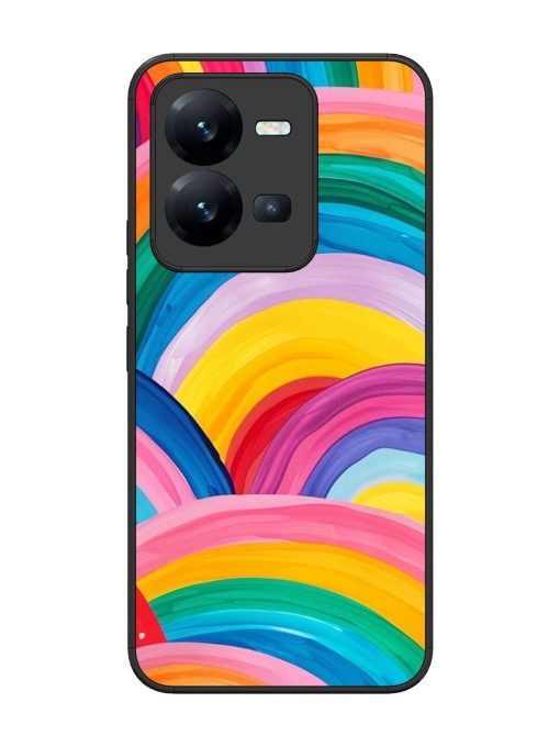 Rainbow Cascade Glossy Soft Edge Case for Vivo V25 (5G) Chachhi