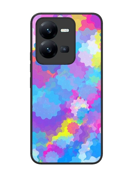 Psychedelic Cloud Burst Glossy Soft Edge Case for Vivo V25 (5G) Chachhi