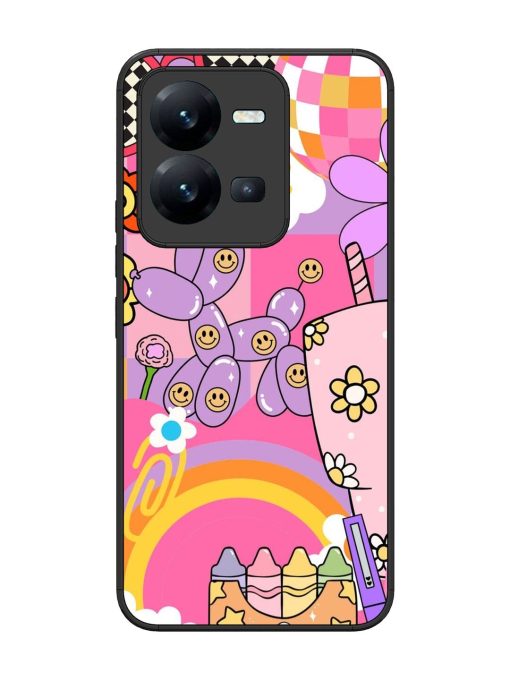 Whimsical Y2K Chaos Glossy Soft Edge Case for Vivo V25 (5G) Chachhi