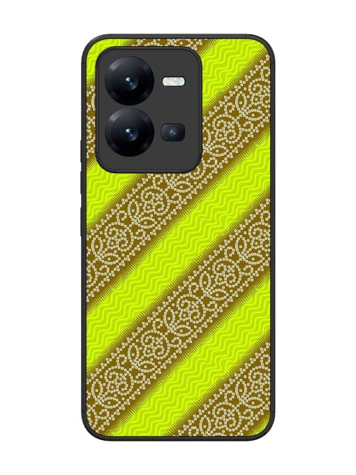 Golden Bandana Bliss Glossy Soft Edge Case for Vivo V25 (5G) Chachhi