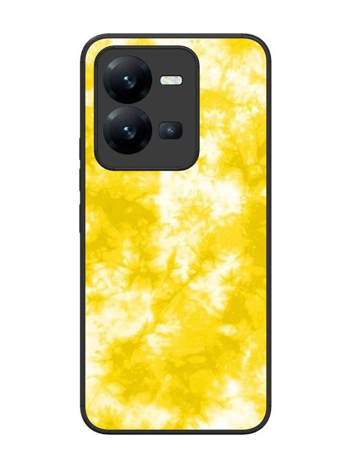 Golden Tie-Dye Twirl Glossy Soft Edge Case for Vivo V25 (5G) Chachhi