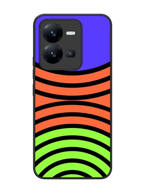 Psychedelic Stripe Symphony Glossy Soft Edge Case for Vivo V25 (5G) Chachhi