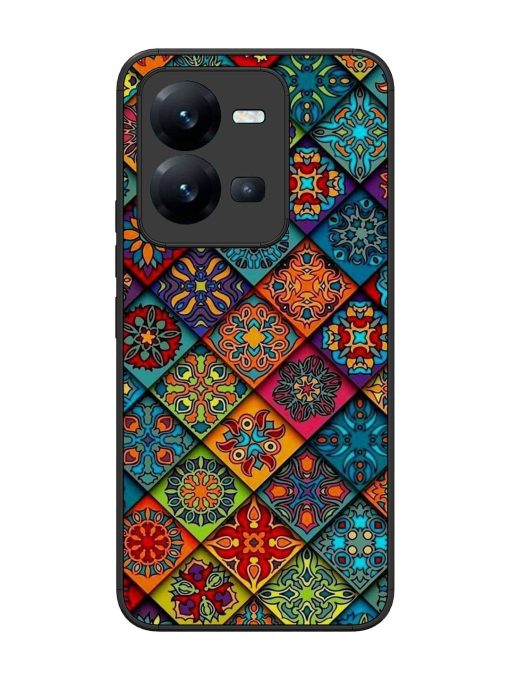 Patchwork Mandala Mosaic Glossy Soft Edge Case for Vivo V25 (5G) Chachhi