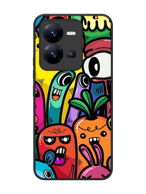 Whimsical Doodle Chaos Glossy Soft Edge Case for Vivo V25 (5G) Chachhi