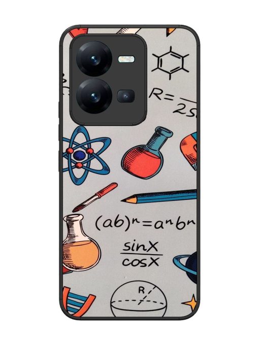 Science Doodle Delight Glossy Soft Edge Case for Vivo V25 (5G) Chachhi