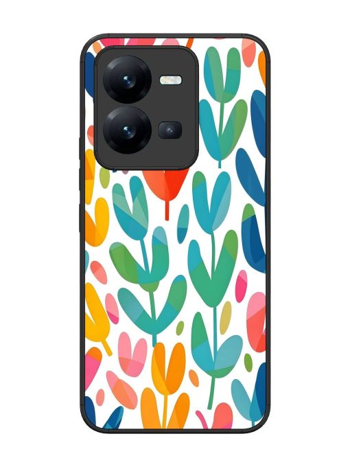 Rainbow Of Blooms Glossy Soft Edge Case for Vivo V25 (5G) Chachhi