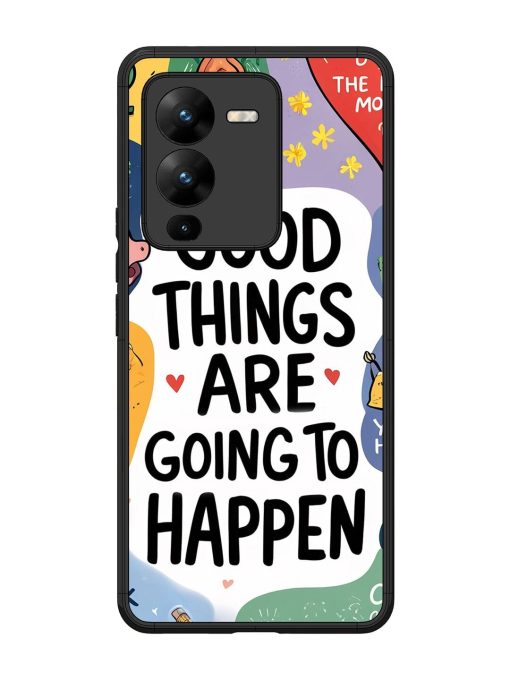 Uplifting Scribbles Glossy Soft Edge Case for Vivo V25 Pro (5G) Chachhi