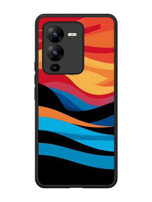 Blazing Currents Glossy Soft Edge Case for Vivo V25 Pro (5G) Chachhi