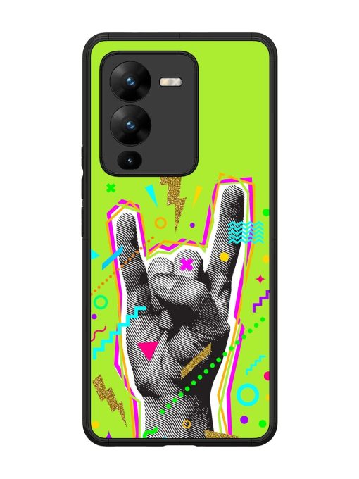 Neon Rock Glossy Soft Edge Case for Vivo V25 Pro (5G) Chachhi