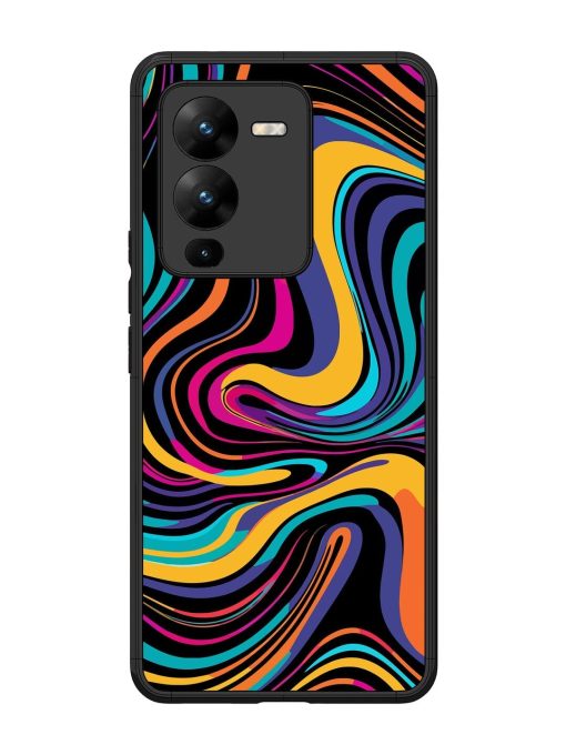 Psychedelic Swirl Glossy Soft Edge Case for Vivo V25 Pro (5G) Chachhi