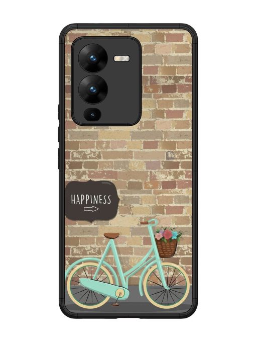 Pedaling Towards Happiness Glossy Soft Edge Case for Vivo V25 Pro (5G) Chachhi