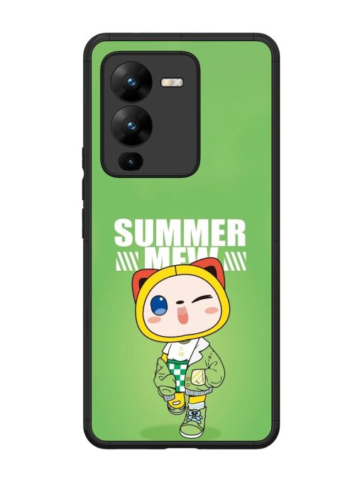 Purrfect Summer Glossy Soft Edge Case for Vivo V25 Pro (5G) Chachhi