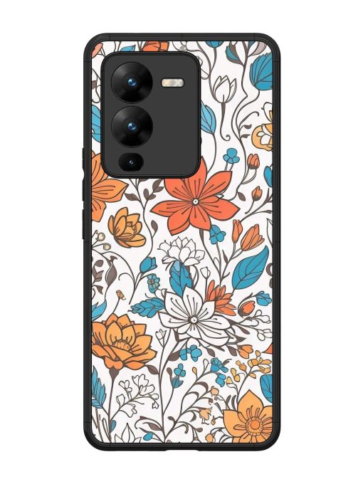 Floral Symphony Glossy Soft Edge Case for Vivo V25 Pro (5G) Chachhi