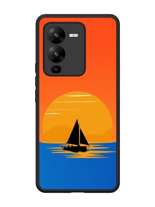 Sunset Sail Glossy Soft Edge Case for Vivo V25 Pro (5G) Chachhi