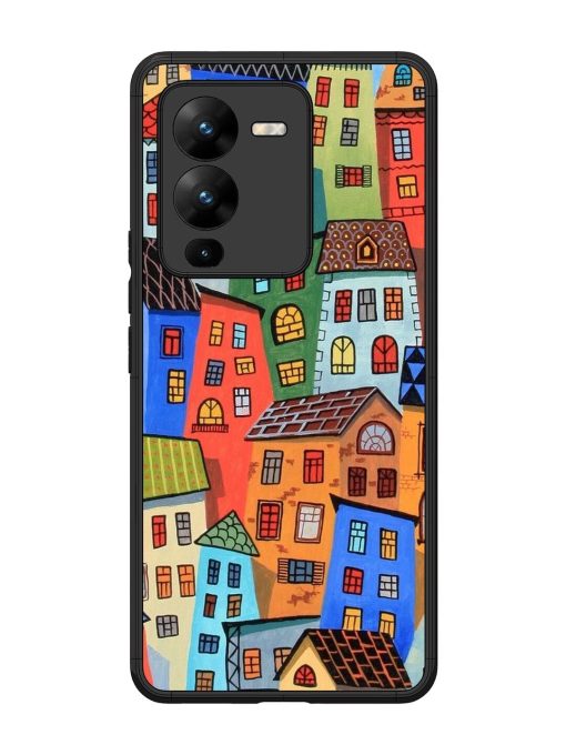 Rainbow House Glossy Soft Edge Case for Vivo V25 Pro (5G) Chachhi