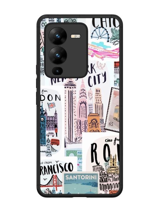 Travelogue Glossy Soft Edge Case for Vivo V25 Pro (5G) Chachhi