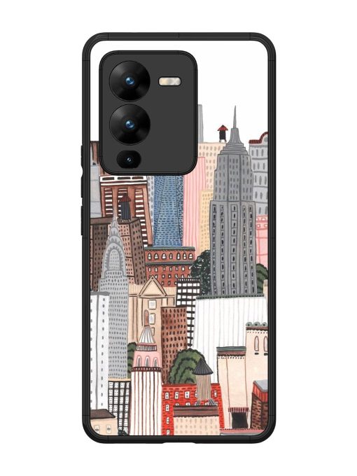 Cityscape Dreams Glossy Soft Edge Case for Vivo V25 Pro (5G) Chachhi