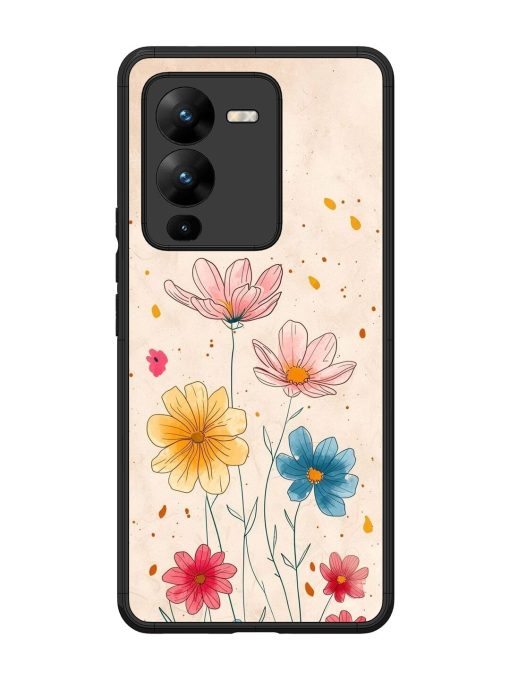 Delicate Bloom Glossy Soft Edge Case for Vivo V25 Pro (5G) Chachhi