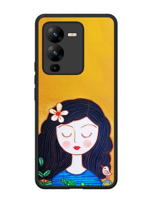 Girl Illustration Glossy Soft Edge Case for Vivo V25 Pro (5G) Chachhi