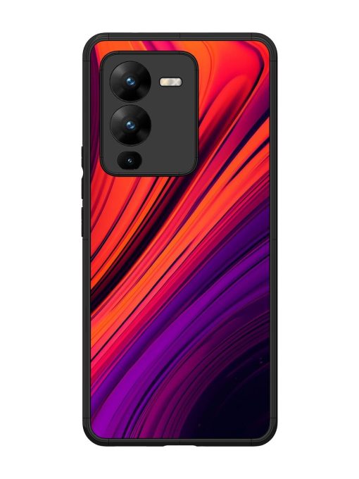 Crimson Curls Glossy Soft Edge Case for Vivo V25 Pro (5G) Chachhi