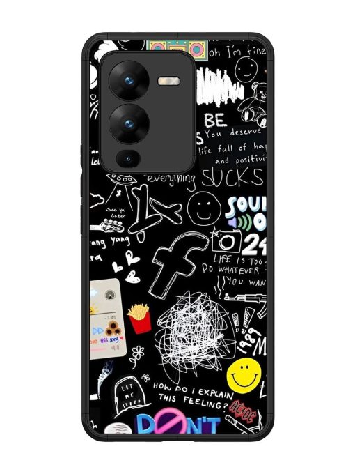 Doodle Diary Glossy Soft Edge Case for Vivo V25 Pro (5G) Chachhi