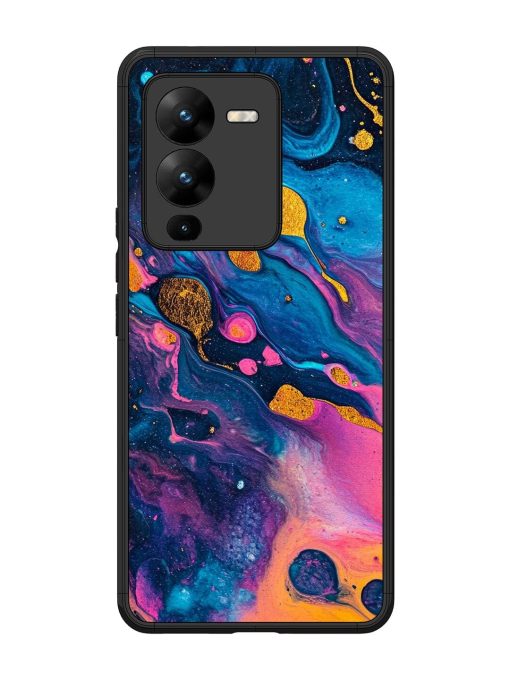 Cosmic Swirl Glossy Soft Edge Case for Vivo V25 Pro (5G) Chachhi