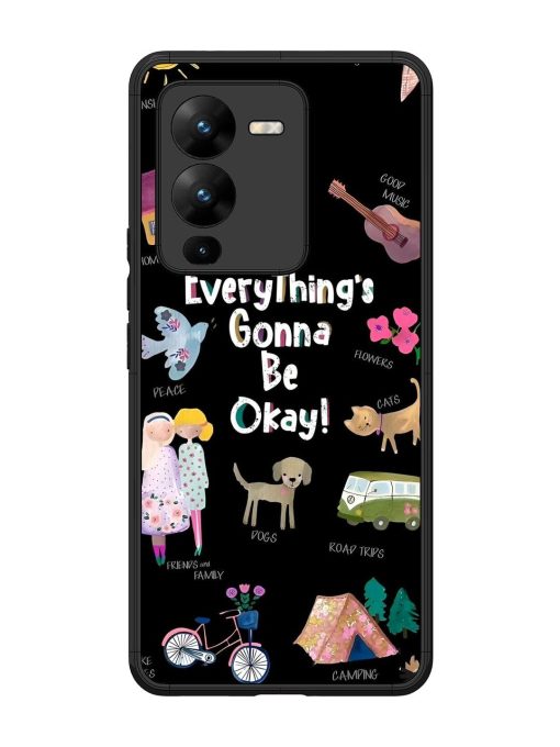 Everything'S Gonna Be Okay Glossy Soft Edge Case for Vivo V25 Pro (5G) Chachhi