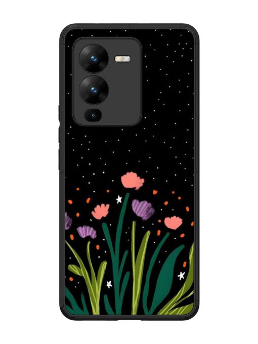 Midnight Bloom Glossy Soft Edge Case for Vivo V25 Pro (5G) Chachhi