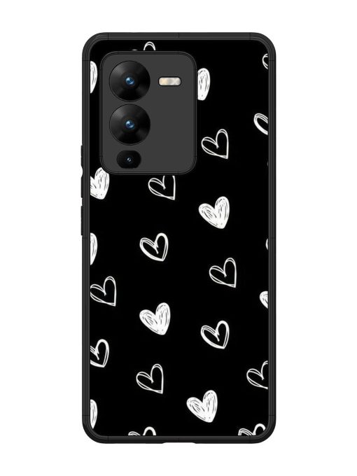 Scattered Hearts Glossy Soft Edge Case for Vivo V25 Pro (5G) Chachhi