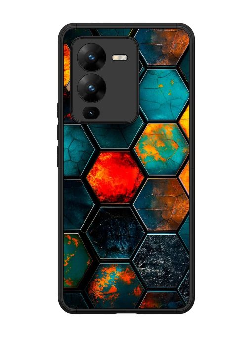 Hexagon Hive Glossy Soft Edge Case for Vivo V25 Pro (5G) Chachhi