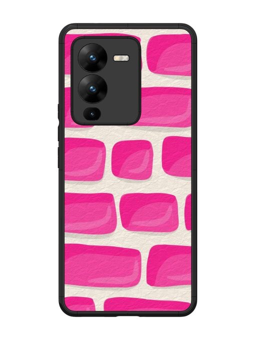 Pink Brick Wall Glossy Soft Edge Case for Vivo V25 Pro (5G) Chachhi