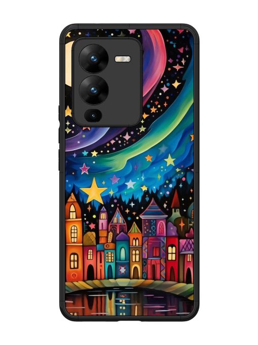 Starlit Village Glossy Soft Edge Case for Vivo V25 Pro (5G) Chachhi