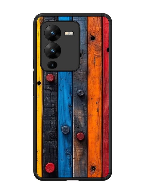 Rainbow Plank Glossy Soft Edge Case for Vivo V25 Pro (5G) Chachhi