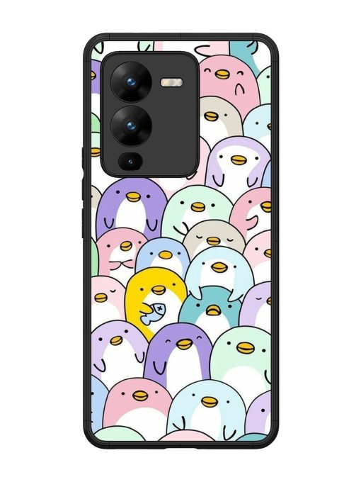 Penguin Party Glossy Soft Edge Case for Vivo V25 Pro (5G) Chachhi