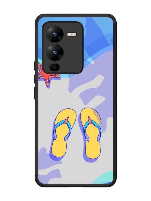 Sandy Toes And Salty Seas Glossy Soft Edge Case for Vivo V25 Pro (5G) Chachhi