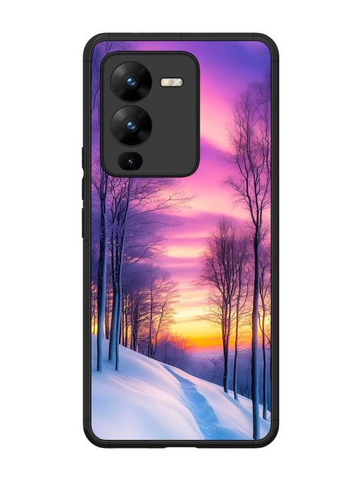 Winter'S Purple Haze Glossy Soft Edge Case for Vivo V25 Pro (5G)