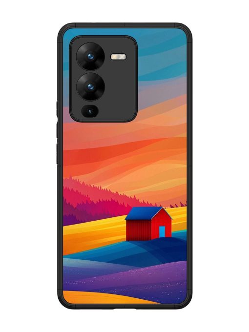 Sunset Solitude Glossy Soft Edge Case for Vivo V25 Pro (5G) Chachhi