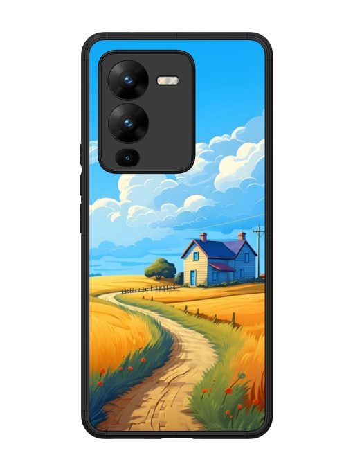 Countryside Cottage Glossy Soft Edge Case for Vivo V25 Pro (5G) Chachhi