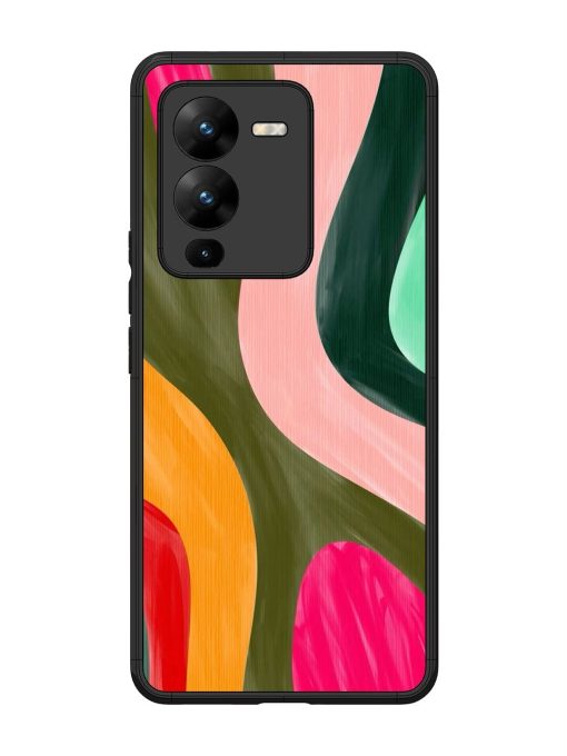 Wavy Wonderland Glossy Soft Edge Case for Vivo V25 Pro (5G) Chachhi