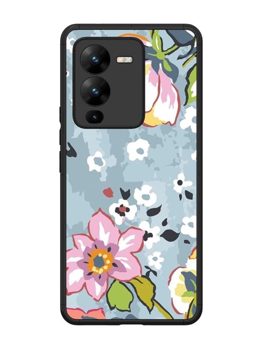 Floral Fantasy Glossy Soft Edge Case for Vivo V25 Pro (5G) Chachhi