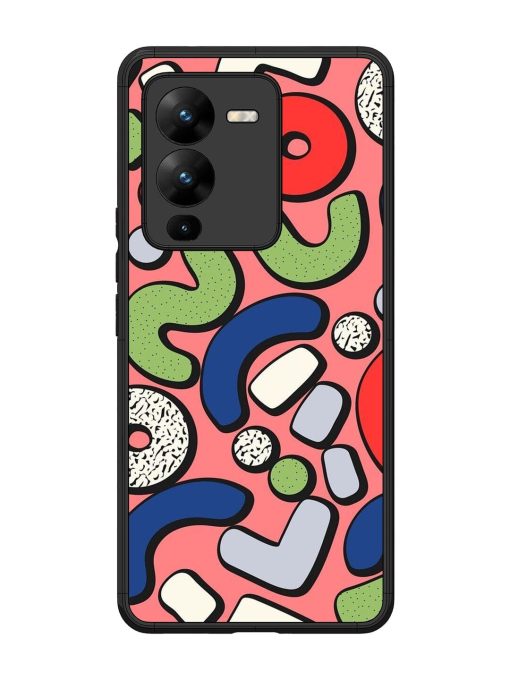 Groovy Geometric Shapes Glossy Soft Edge Case for Vivo V25 Pro (5G) Chachhi