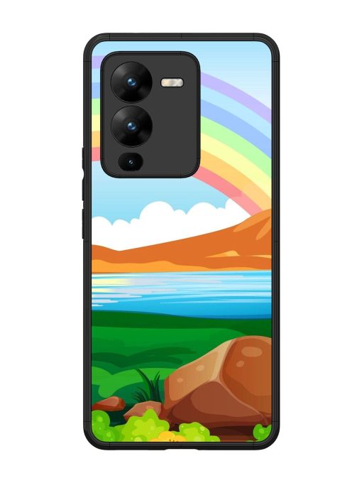 Rainbow Over The Lake Glossy Soft Edge Case for Vivo V25 Pro (5G) Chachhi