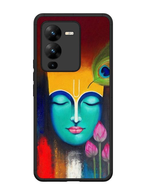 Divine Tranquility: The Face Of Krishna Glossy Soft Edge Case for Vivo V25 Pro (5G) Chachhi